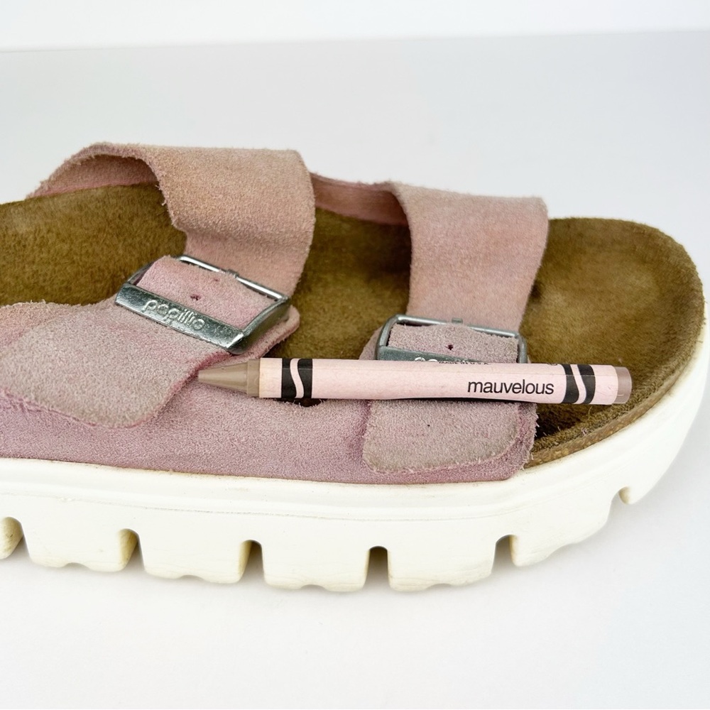 Birkenstock Papillio Arizona Platform Suede Leather Sandal EU 39 US 8 - Picture 9 of 14